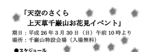 天空のさくら　上天草千巌山　お花見イベント　